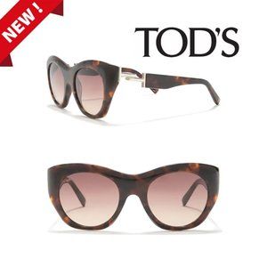 🔵 Tod's Havana Cat Eye Sunglasses (Carrying Case & Cloth)